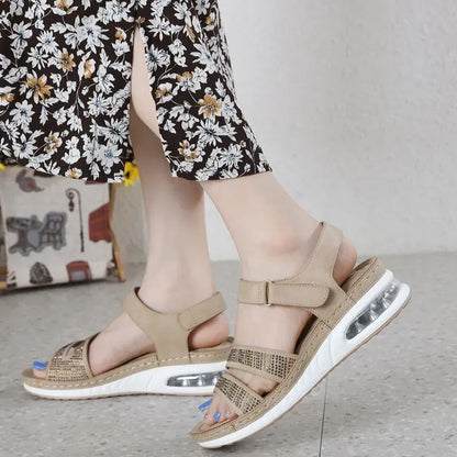 🔥 50% de descuento por tiempo limitado - Sandalias ortopédicas con colchón de aire que absorben los impactos - Diseño ergonómico ✅ Haz que tu caminata sea más cómoda