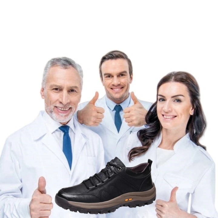 [🎉60% de descuento hoy - ¡no te lo pierdas!] - Zapatos ortopédicos cómodos de auténtica piel de becerro australiana 👞 (soporte de arco - alivia el dolor de pies) que te permiten caminar cómodamente ✅