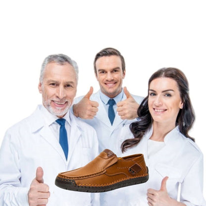[⏰¡60% de descuento por tiempo limitado - no te lo pierdas!] 🔥 Zapatos para caminar para hombre hechos de auténtica piel de becerro australiana👞✅Cosidos a mano para caminar cómodamente