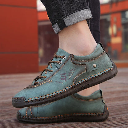 (🔥50% de descuento hoy - ¡no te lo pierdas!) Zapatos de cuero hechos a mano de marca italiana, suaves y cómodos (soporte de arco - hace que caminar sea más fácil)