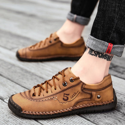 (🔥50% de descuento hoy - ¡no te lo pierdas!) Zapatos de cuero hechos a mano de marca italiana, suaves y cómodos (soporte de arco - hace que caminar sea más fácil)
