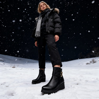 (🔥50% de descuento hoy - ¡no te lo pierdas!) - Zapatos ortopédicos de cuero y lana suaves y cómodos - Diseño ergonómico artesanal (te permite caminar todo el día sin sentirte cansado)